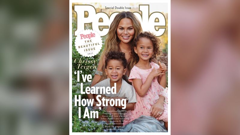 Chrissy Teigen and kids grace cover of People's 'Beautiful' issue