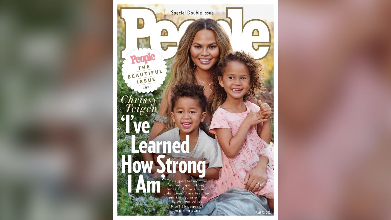 Chrissy Teigen and her children.