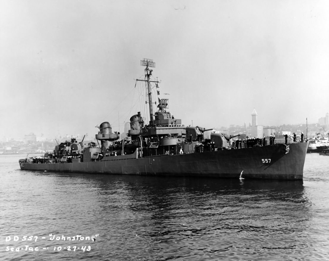 The USS Johnson, pictured here in 1943.