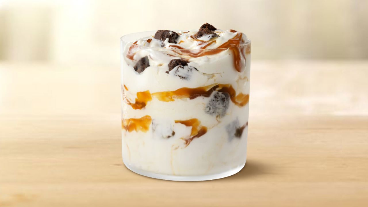 The new Caramel Brownie McFlurry from McDonald's.