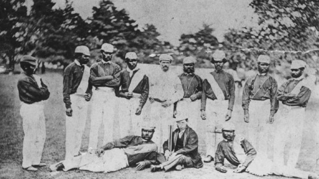 One of the few photographs of the Aboriginal cricket team in England, taken in Swansea in 1868.