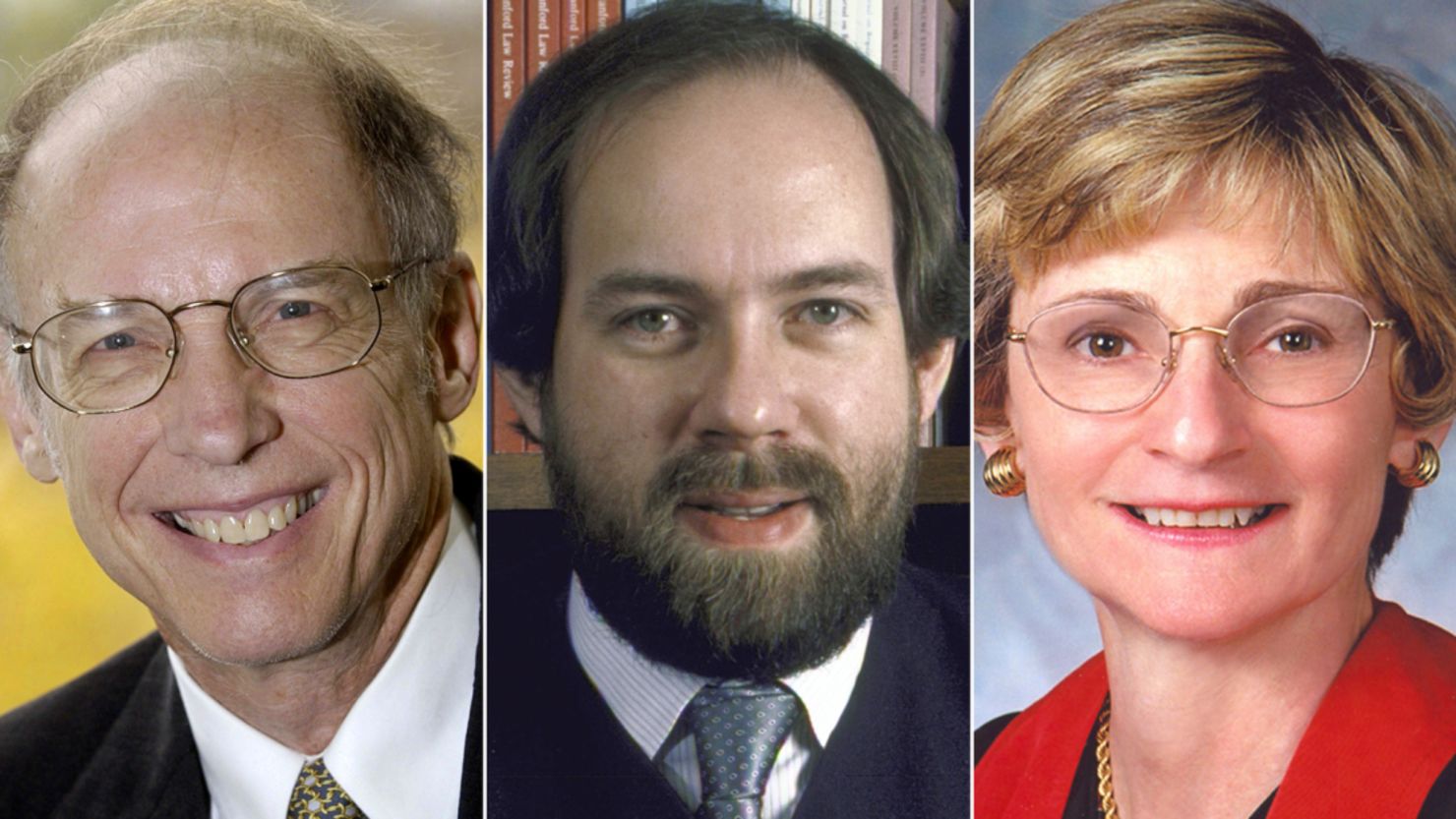 Reagan nominees (l to r): Judges J. Harvie Wilkinson of the 4th Circuit, Frank Easterbrook of the 7th Circuit and Edith Jones of the 5th Circuit.