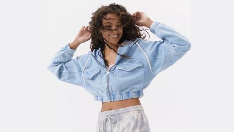 UO Yogi Fleece Cropped Hoodie Sweatshirt