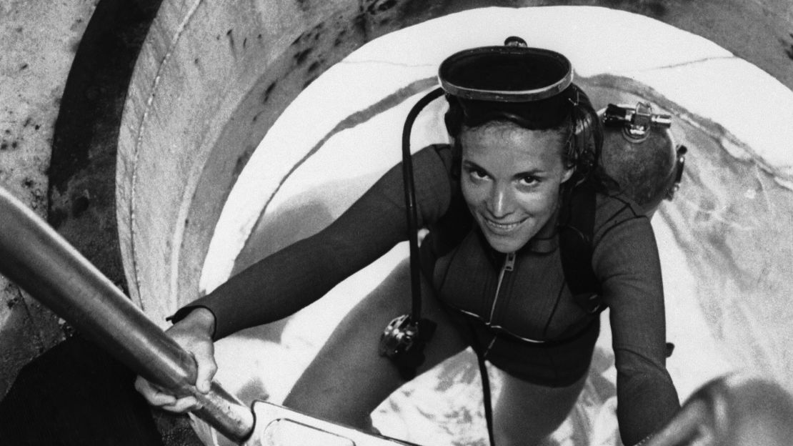 Society member Sylvia Earle, a legendary marine biologist who led the first team of women aquanauts.