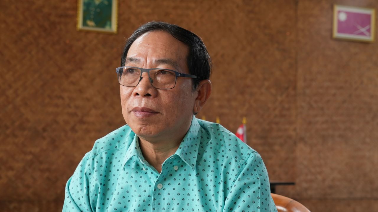 Myanmar's Shan State Army Commander, Yawd Serk on March 27 in Chiang Mai, Thailand.