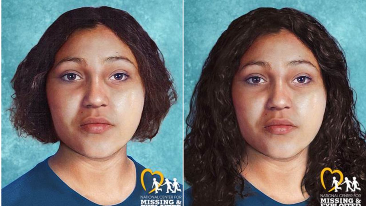 Digitally reconstructed images created by the National Center for Missing and Exploited Children of Evelyn Colon, whose dismembered body was found in 1976 but remained unidentified until recently.