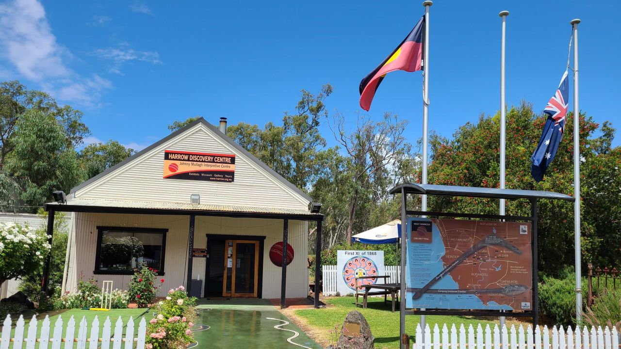 The Harrow Discovery Center in the Australian state of Victoria, which houses a museum to cricketing hero Johnny Mullagh and the rest of Australia's First XI.