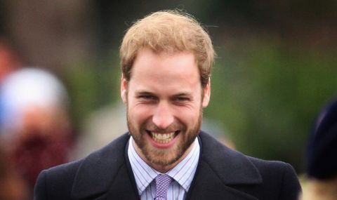 Prince William sports a beard for the first time in public at a Christmas Day church service in 2008. He was clean-shaven by early January.