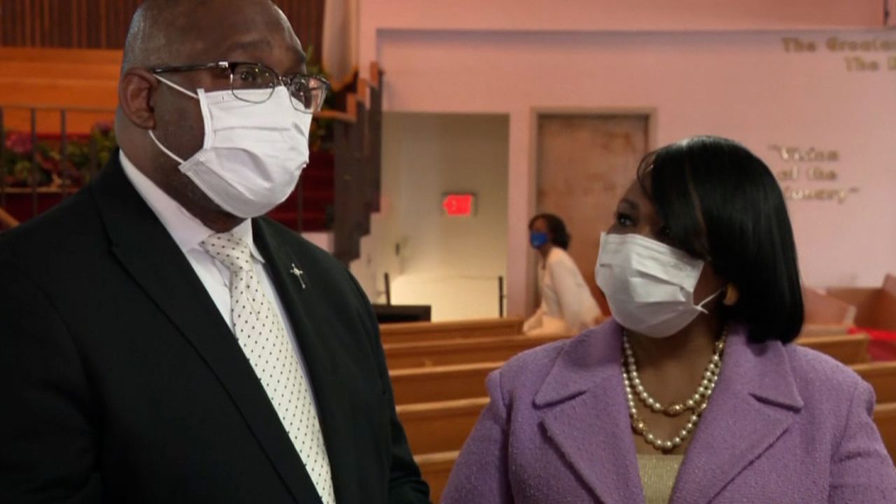 Pastor Kenneth J. Flowers and his wife, Terri Flowers, have been encouraging their congregation to get vaccinated after they battled Covid-19 last year.