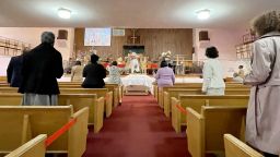 Detroit's Greater New Mount Moriah Missionary Baptist Church gathered for Easter Sunday - or Resurrection Sunday - service in light of enthusiasm and questions surrounding the coronavirus vaccine.