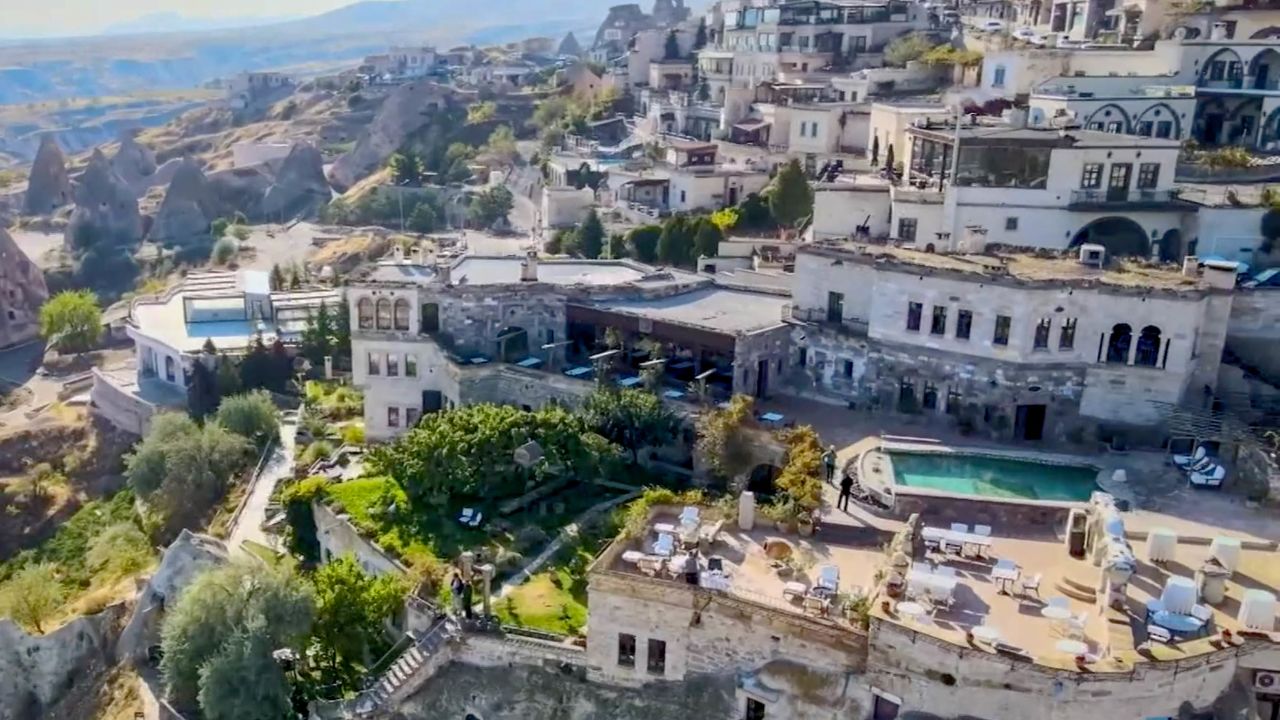 The luxury Museum Hotel has 60 caves and 10 buildings, some dating back 1,000 years. 