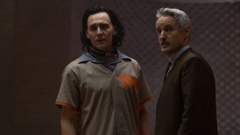 Loki (Tom Hiddleston) and Mobius (Owen Wilson) in Marvel Studios' LOKI, exclusively on Disney+.