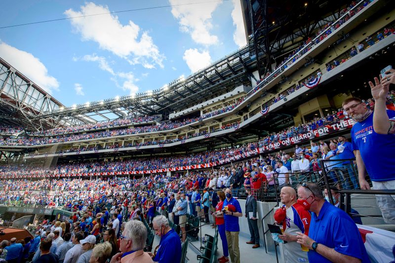 Texas Rangers sell over 38,000 tickets to home opener, marking one of the first full-capacity sporting events in a year CNN