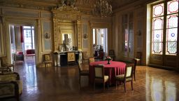 This picture shows the interior of Palais Vivienne apartment, owned by French collector Pierre-Jean Chalencon, on April 5, 2021. - The lawyer of Pierre-Jean Chalencon, owner of the "Palais Vivienne", implicated by a report from French channel M6 for clandestine dinners in Paris, told AFP on April 4th that his client was only "joking" when he declared ministers participated in such meals. Paris prosecutor Remy Heitz opened a criminal investigation on alleged dinners banned during the pandemic. - RESTRICTED TO EDITORIAL USE (Photo by Thomas COEX / AFP) / RESTRICTED TO EDITORIAL USE (Photo by THOMAS COEX/AFP via Getty Images)