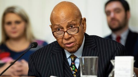 Rep. Alcee Hastings, seen here speaking on Capitol Hill, died earlier this year.