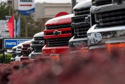 GM's new electric truck will be engineered seperately from  internal combustion-powered Chevrolet Silverado  trucks like these recently on sale at a dealership in California. 