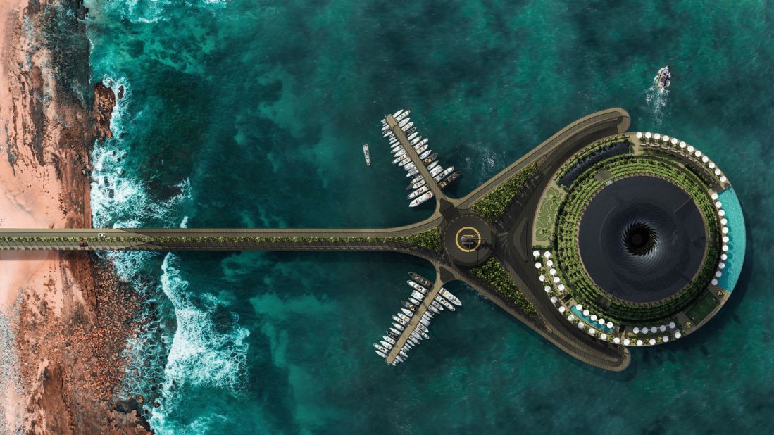 <strong>Innovative design: </strong>Renderings of this new floating hotel concept from Turkish design team Hayri Atak Architectural Design Studio (HAADS) indicate that it's in a league of its own when it comes to eco-consciousness. 