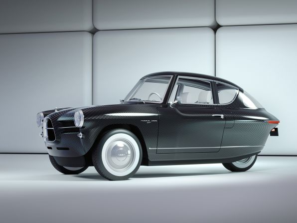 You'd be forgiven for thinking this car is a 1950s classic — but the three-wheeled GT100 is brand new. Designed by Estonian company Nobe, the zero-emissions concept car uses a strong but lightweight carbon-composite chassis to reduce weight.