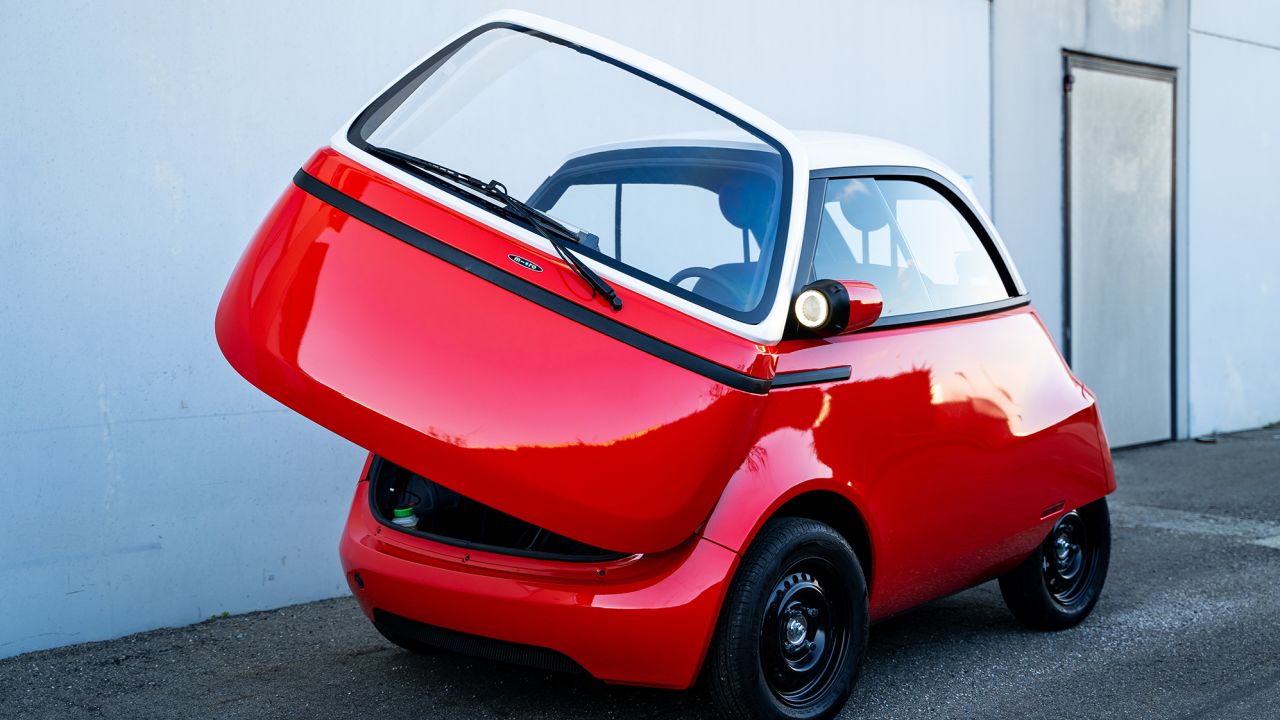 The Microlino is modeled on post-World War II European "bubble cars."