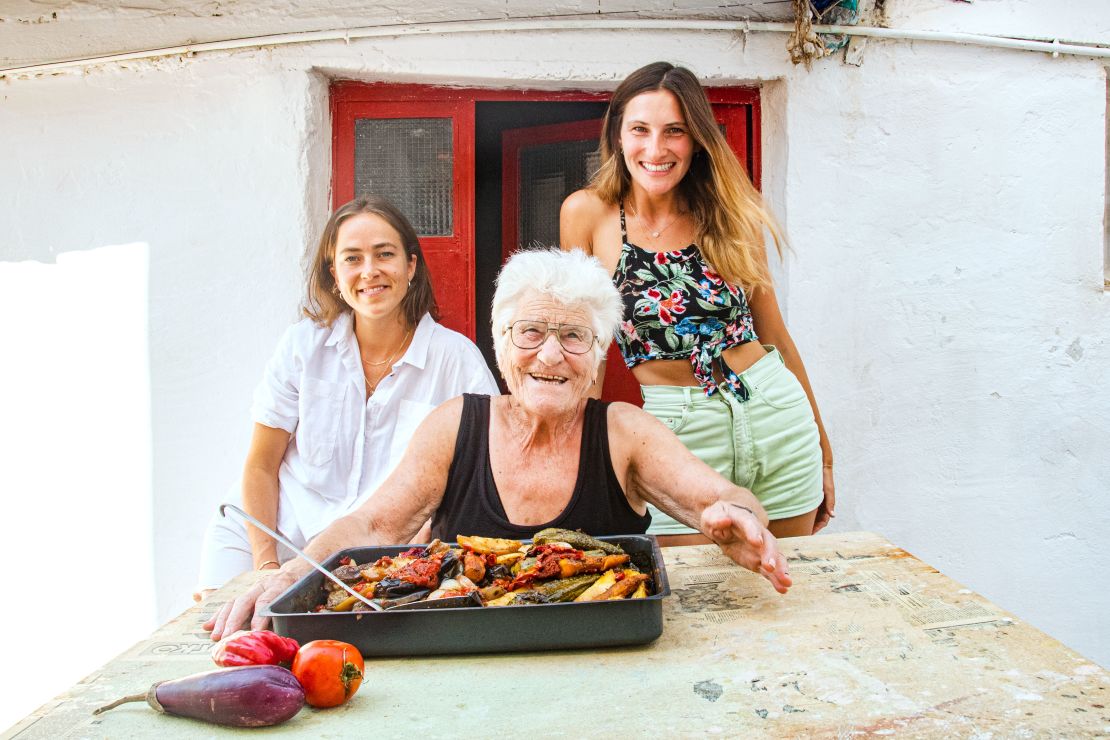 Iska, Yiayia and Anastasia in Corfu.