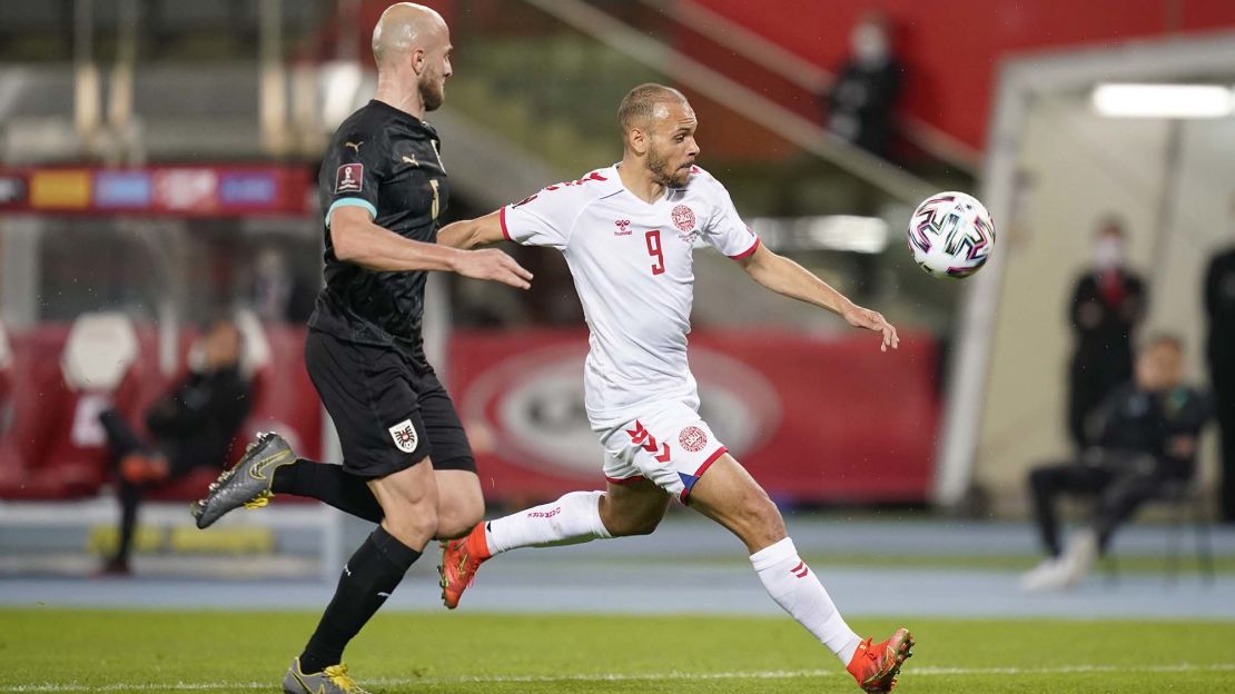 Danish striker Braithwaite will feature for his country this summer at UEFA's postponed Euro 2020. 