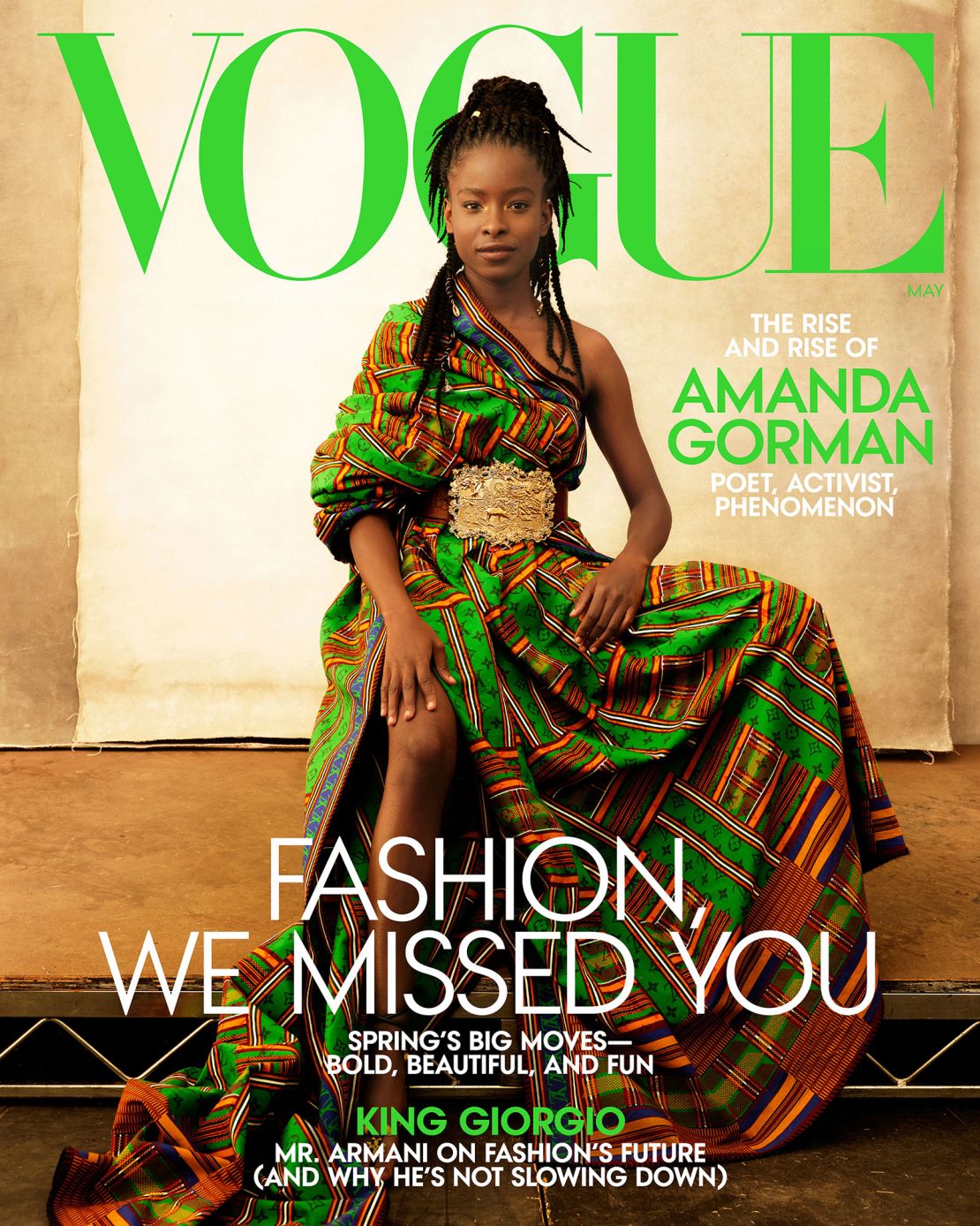 Amanda Gorman, poet and Harvard graduate, stuns on the May cover of Vogue -  The Boston Globe
