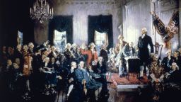 1787:  Signing of the Constitution of the USA.  (Photo by MPI/Getty Images)