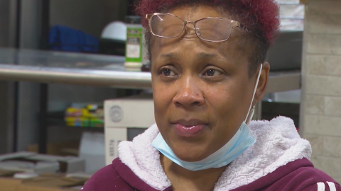 Tracie Cowan wept inside the store as she talked about the impact of the trial.