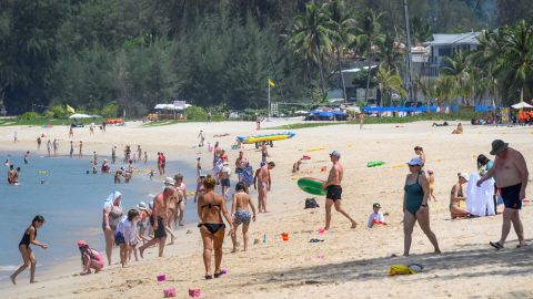 On March 20, 2020, international tourists continued to visit the beaches of Phuket, just days before the island locked down. 