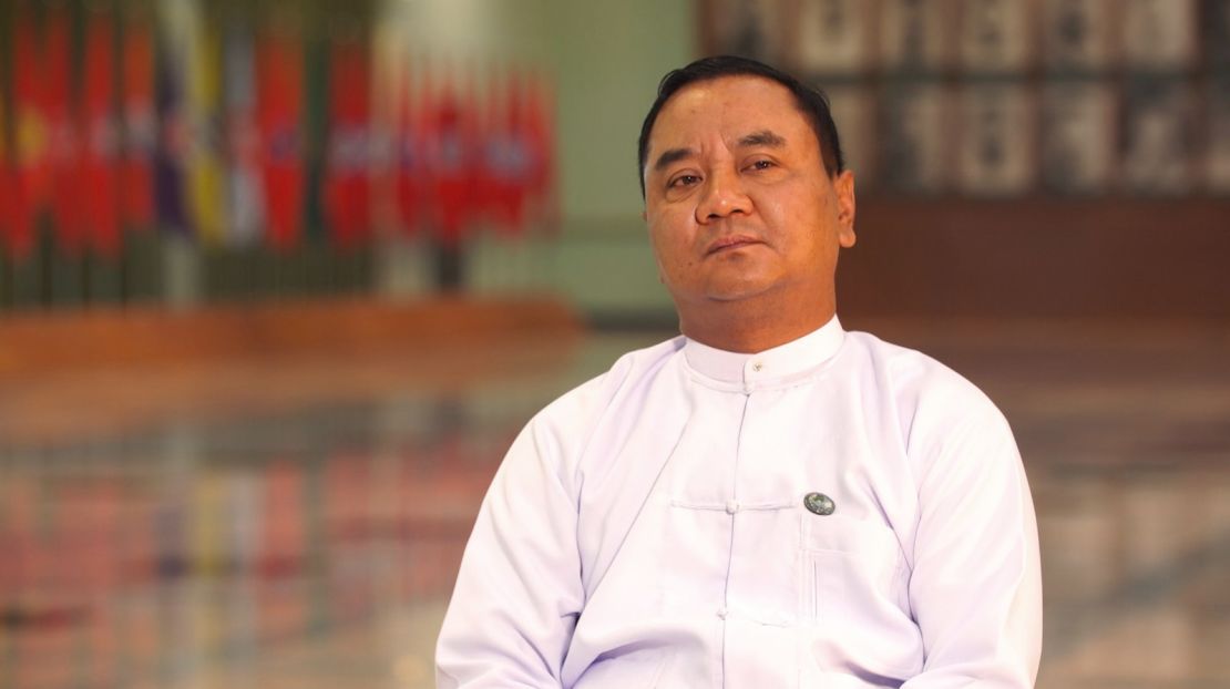 Maj. Gen. Zaw Min Tun, spokesperson for the Myanmar military, at the Defense Services Museum in Naypyidaw, Myanmar on April 4.