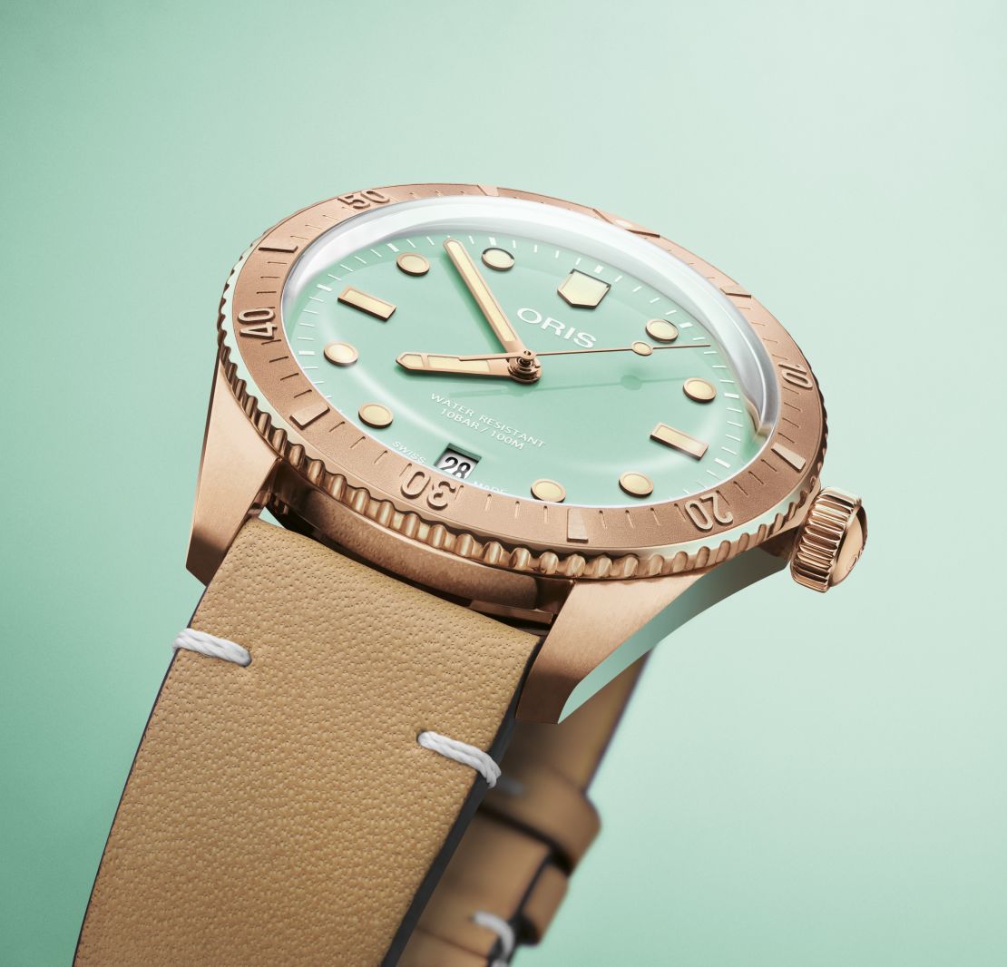 The bronze watch come in a gelateria of colors for $2,300.