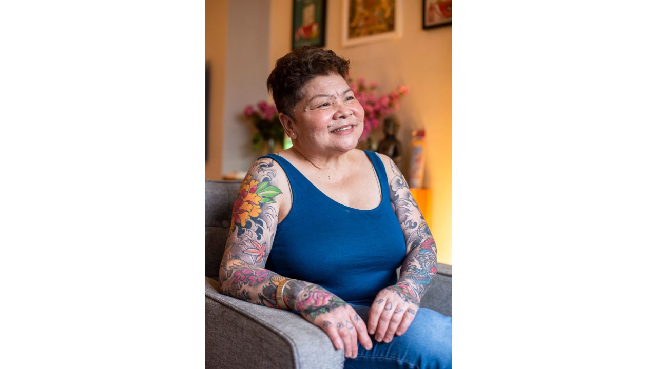 <strong>Colorful character: </strong>Tinh's Vietnamese food was as fiery as her tattoos.