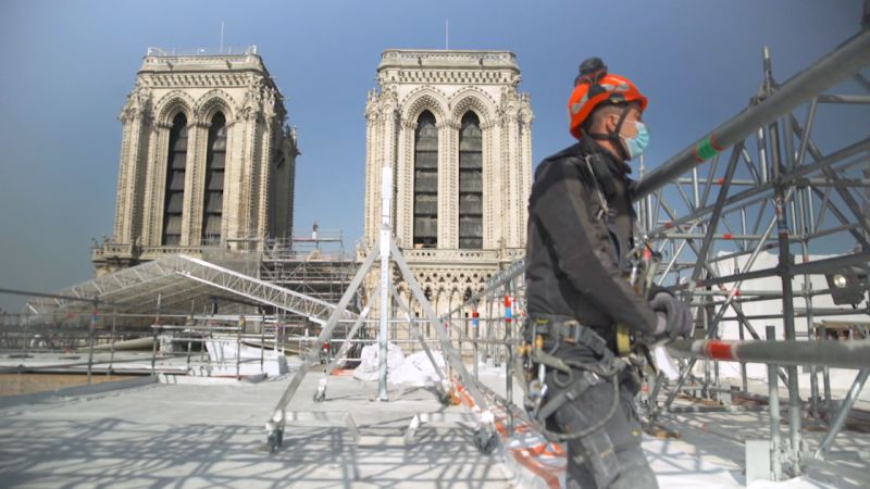 Stunning Footage Shows Restoration Work On Notre Dame | CNN