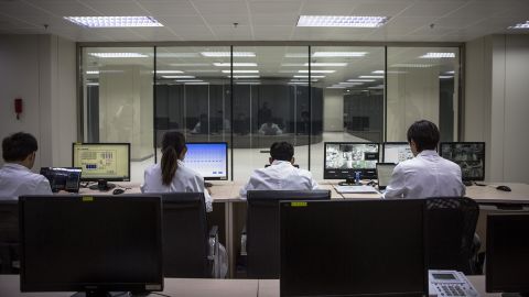 Employees at the National Supercomputer Center in Jinan,  China. 