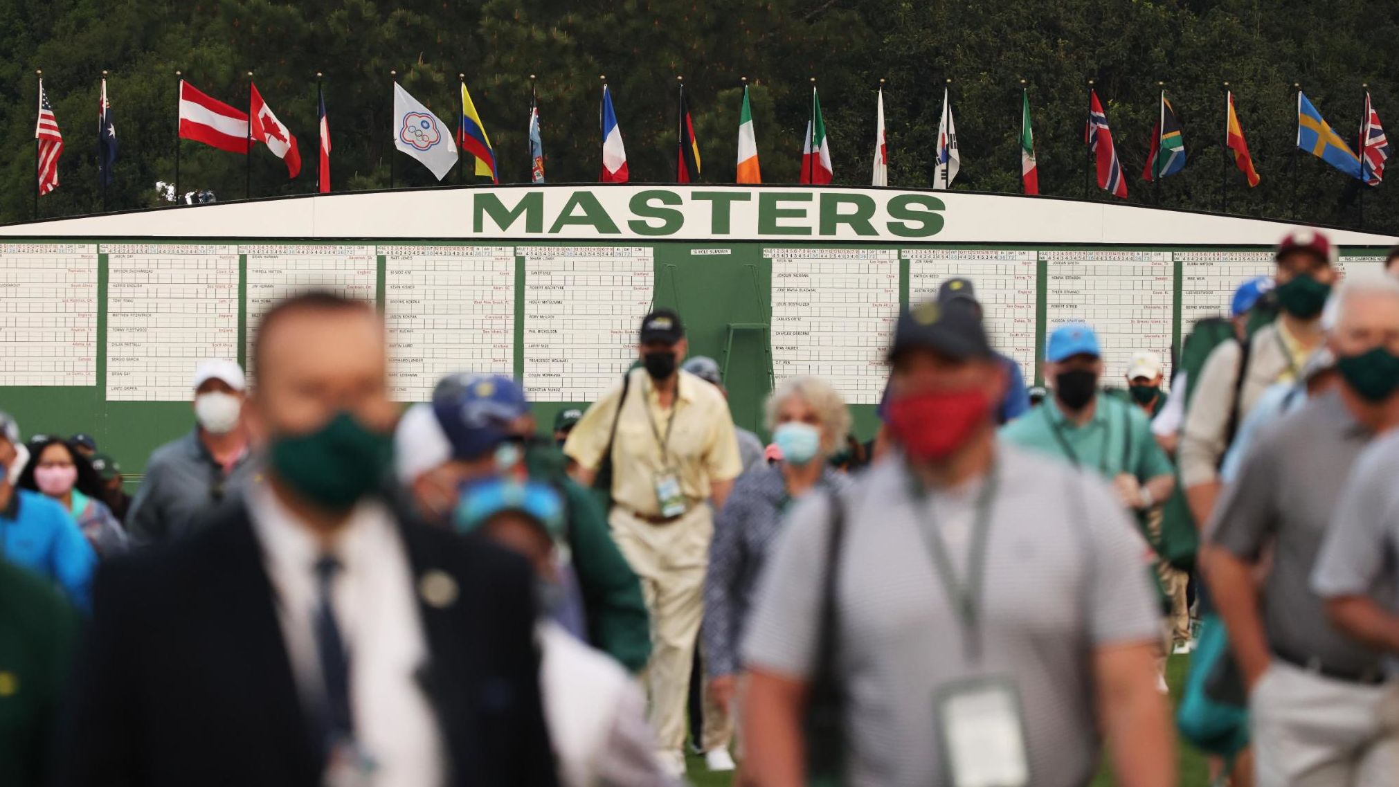 This was the first time in two years that the Masters had allowed spectators on the course.