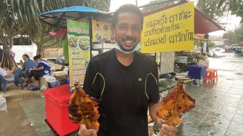 Ekkapan, a street food vendor at Patong Beach, says most of his current customers are Thais. 