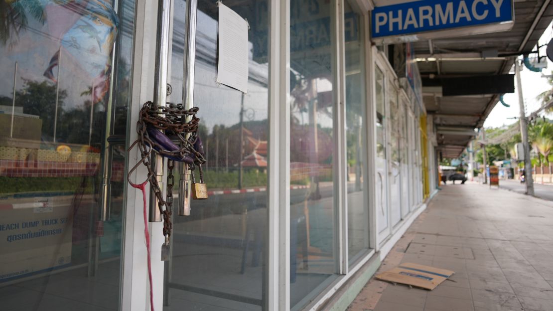 The streets of Phuket's Patong, Karon and Kata neighborhoods are filled with closed businesses. 