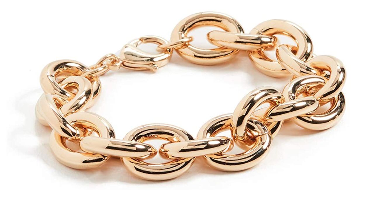 Kenneth Jay Lane Gold Link Chain Bracelet