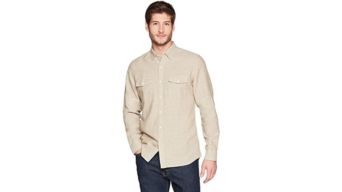 Goodthreads Slim Fit Long-Sleeve Linen and Cotton Blend Shirt