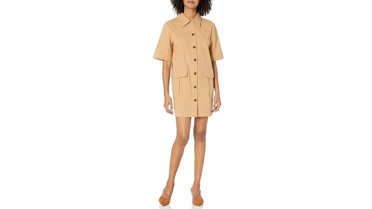 The Fifth Label Collared Short-Sleeve Utility Shirt Dress