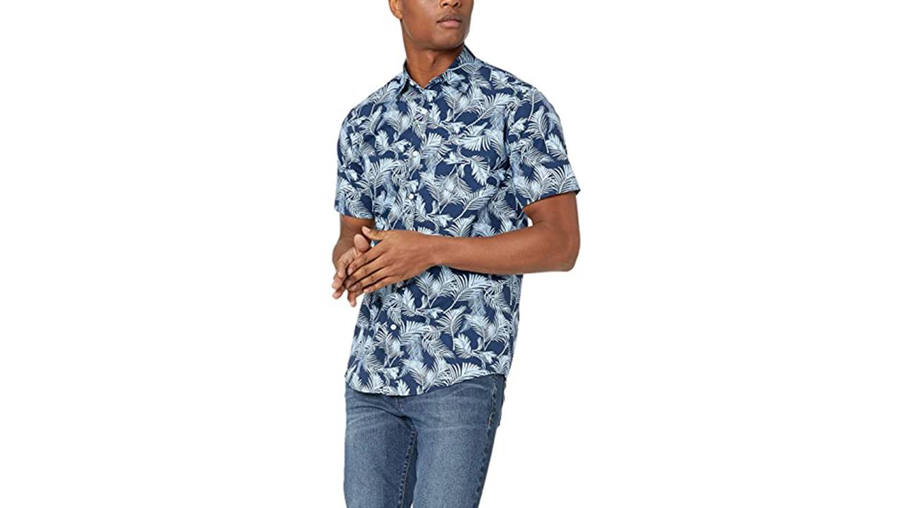 Amazon Essentials Regular Fit Short-Sleeve Print Shirt