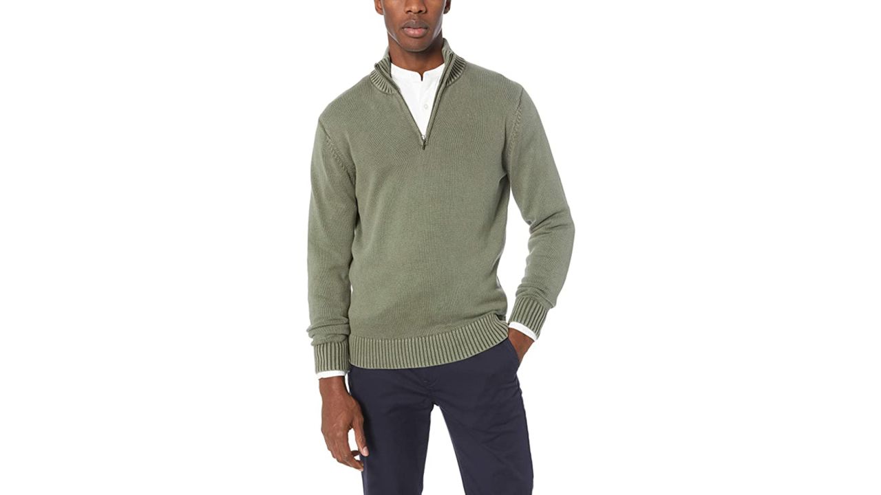 Goodthreads Soft Cotton Quarter-Zip Sweater