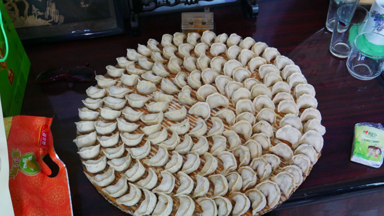 Home comforts: dumplings made by Selina Wang's grandmother in Henan, China.