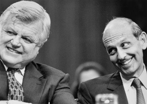 Breyer is joined by US Sen. Ted Kennedy at his confirmation hearings in July 1994. Breyer was confirmed by a vote of 84-9.