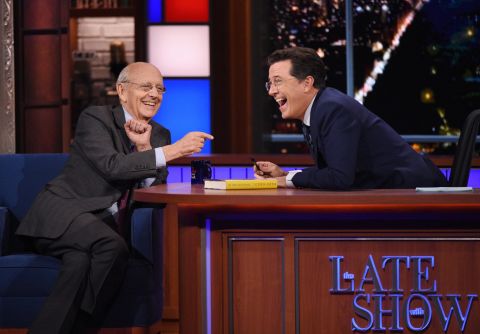 Breyer appears on "The Late Show" with Stephen Colbert in September 2015.