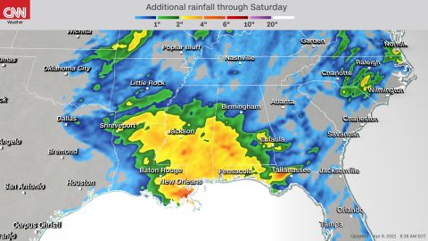 rainfall forecast south