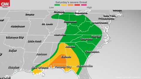 severe outlook Saturday midday update