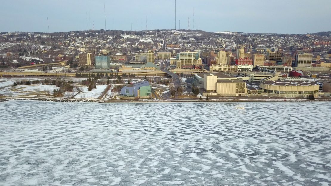 A view of Duluth, Minnesota, on the shores of Lake Superior.