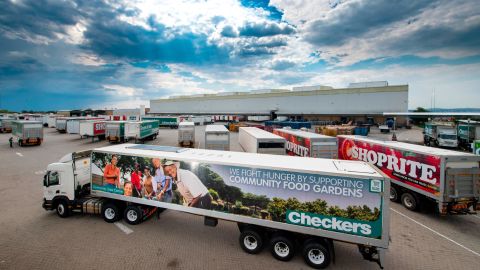 More than half of Shoprite's delivery trucks are fitted with solar panels to aid refrigeration.
