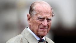 Britain's Prince Philip, Duke of Edinburgh, in his role as Captain General, Royal Marines, attends a Parade to mark the finale of the 1664 Global Challenge on the Buckingham Palace Forecourt in central London on August 2, 2017. - After a lifetime of public service by the side of his wife Queen Elizabeth II, Prince Philip finally retires on August 2, 2017,at the age of 96. The Duke of Edinburgh attended a parade of Royal Marines at Buckingham Palace, the last of 22,219 solo public engagements since she ascended to the throne in 1952. (Photo by HANNAH MCKAY / POOL / AFP) (Photo by HANNAH MCKAY/POOL/AFP via Getty Images)
